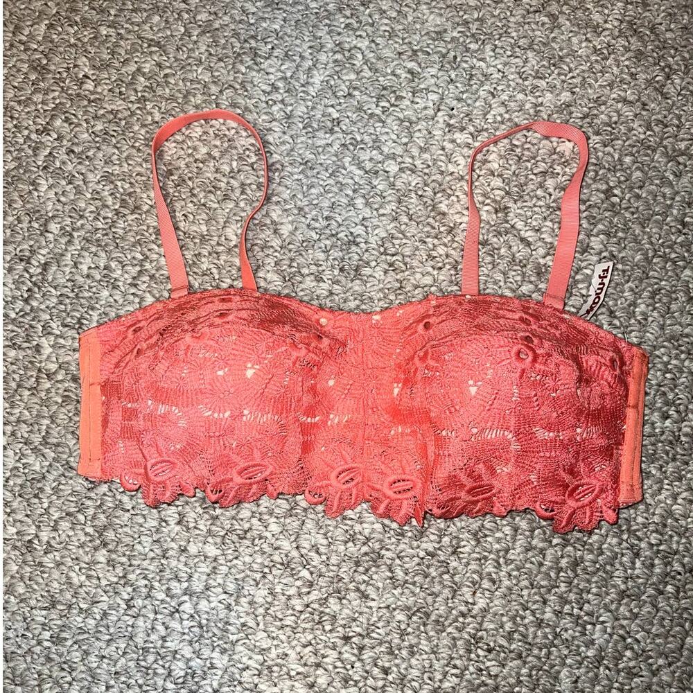 NWOT Aerie Balconette Lace Bra Coral women’s size L